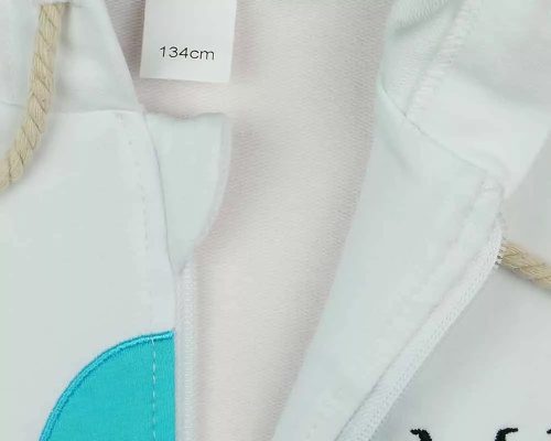 Mini&Me cipzáras, kapucnis lányka pulóver, fehér