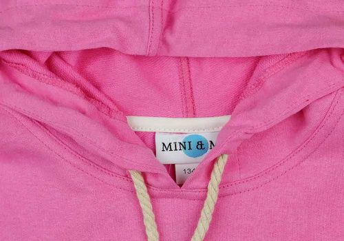 Mini&Me kapucnis lányka pulóver, rózsaszín