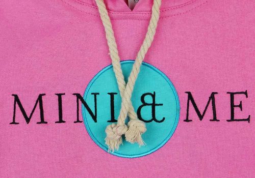 Mini&Me kapucnis lányka pulóver, rózsaszín