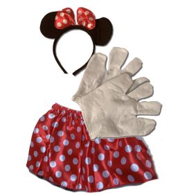 Minnie egér jelmez szett, kesztyűvel, szoknyával