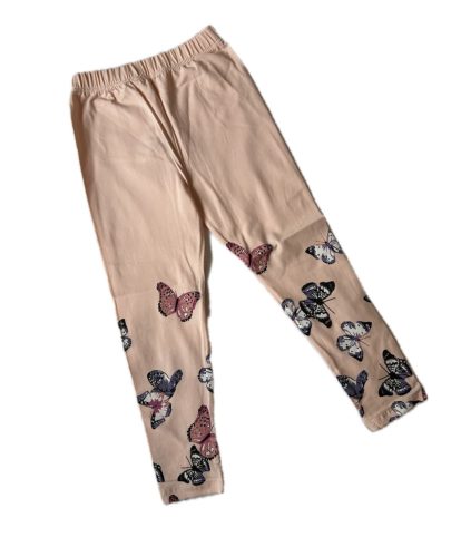 Pillangó mintás gyerek pamut leggings, barack
