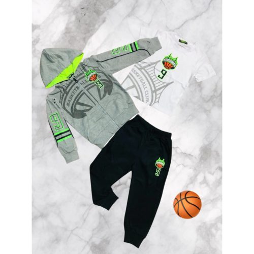 3 részes, vékony szabadidő szett, Basketball Club mintával