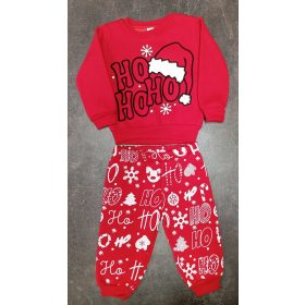   Gyermek 2 részes karácsonyi ruha szett Télapóval Ho-Ho-Ho