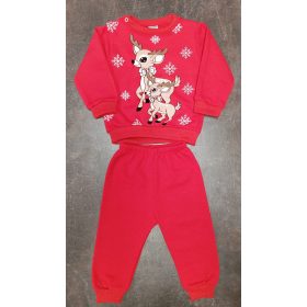 Baba 2 részes karácsonyi ruha szett rénszarvassal