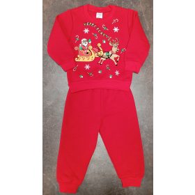 Baba 2 részes karácsonyi ruha szett Télapó szános