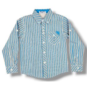 Hosszú ujjú pamut fiú ing, csíkos