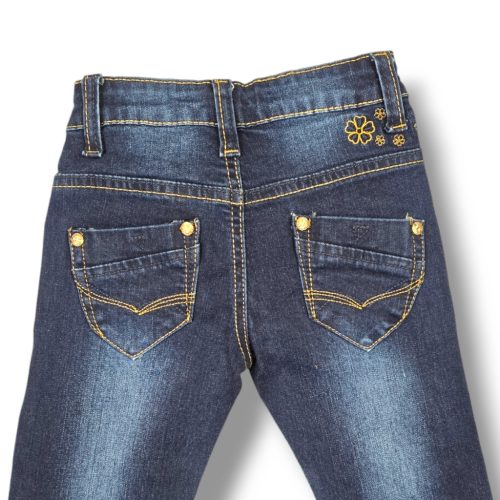 Sztreccs kislány farmernadrág csillag mintával és övvel